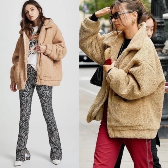 I.AM.GIA Pixie Teddy Tan Oversized Sherpa Coat Women’s sz XS - Picture 5 of 10